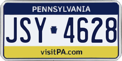 PA license plate JSY4628