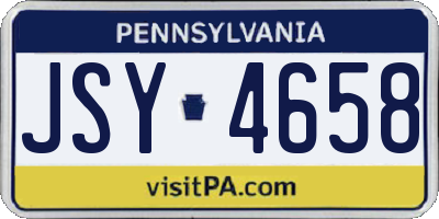PA license plate JSY4658