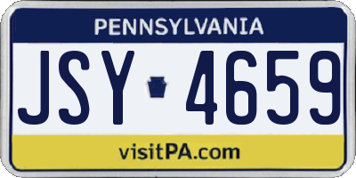 PA license plate JSY4659