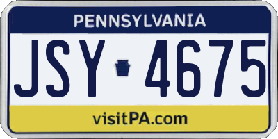 PA license plate JSY4675