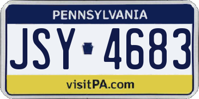 PA license plate JSY4683