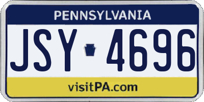 PA license plate JSY4696