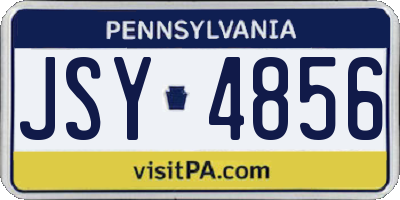 PA license plate JSY4856