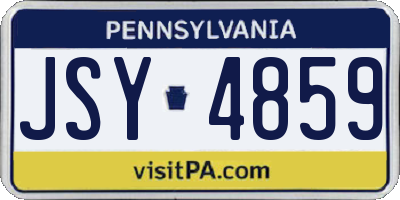 PA license plate JSY4859