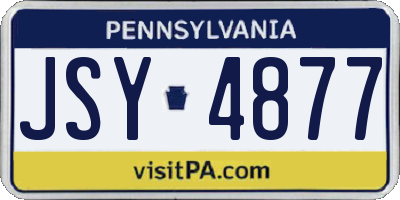 PA license plate JSY4877