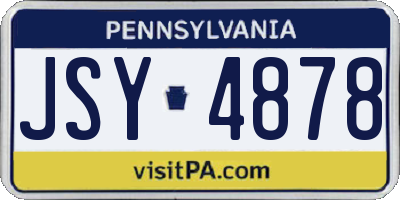 PA license plate JSY4878