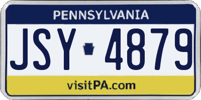 PA license plate JSY4879