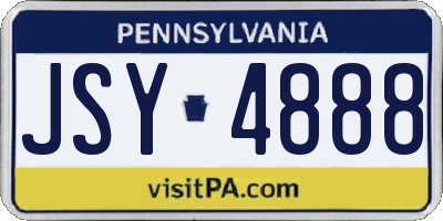 PA license plate JSY4888