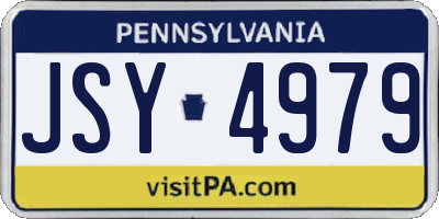 PA license plate JSY4979