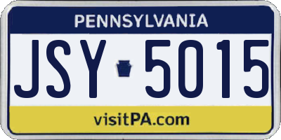 PA license plate JSY5015