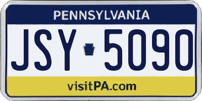 PA license plate JSY5090