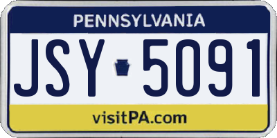 PA license plate JSY5091