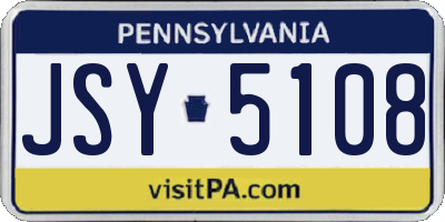 PA license plate JSY5108