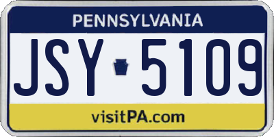 PA license plate JSY5109