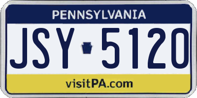 PA license plate JSY5120