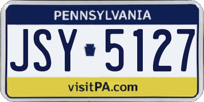 PA license plate JSY5127