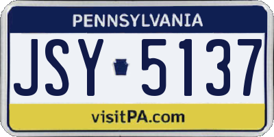 PA license plate JSY5137