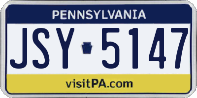 PA license plate JSY5147