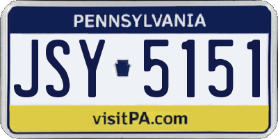 PA license plate JSY5151