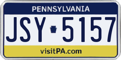 PA license plate JSY5157