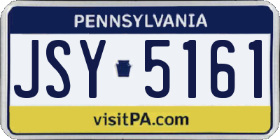 PA license plate JSY5161