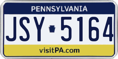 PA license plate JSY5164