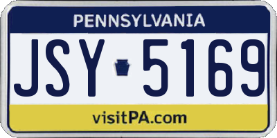 PA license plate JSY5169