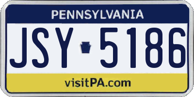 PA license plate JSY5186