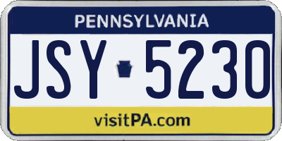 PA license plate JSY5230