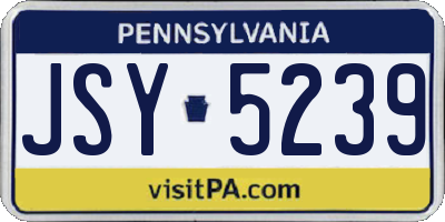 PA license plate JSY5239