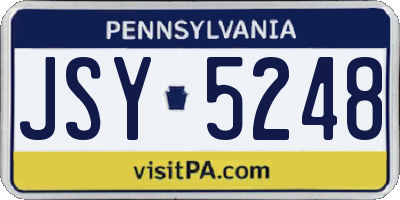 PA license plate JSY5248