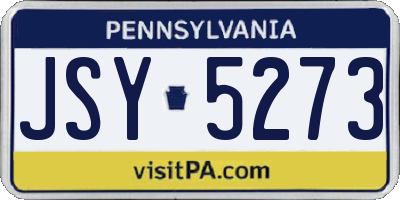 PA license plate JSY5273