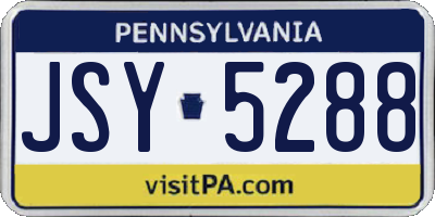 PA license plate JSY5288