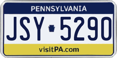 PA license plate JSY5290