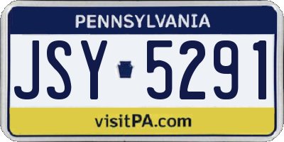 PA license plate JSY5291