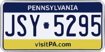 PA license plate JSY5295