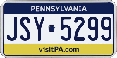 PA license plate JSY5299
