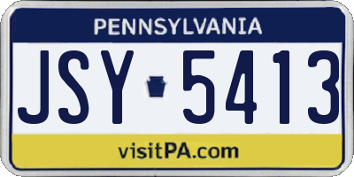 PA license plate JSY5413