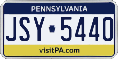 PA license plate JSY5440
