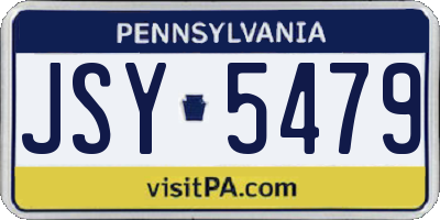 PA license plate JSY5479
