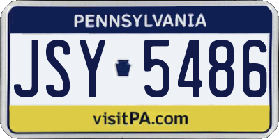 PA license plate JSY5486