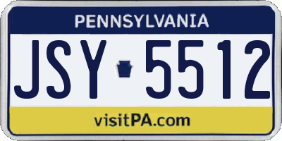 PA license plate JSY5512
