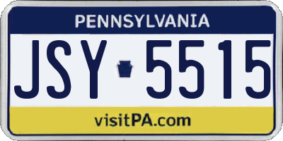 PA license plate JSY5515