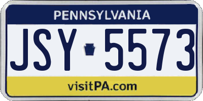 PA license plate JSY5573