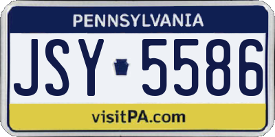PA license plate JSY5586