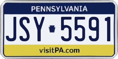 PA license plate JSY5591