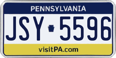 PA license plate JSY5596