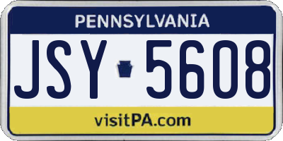 PA license plate JSY5608