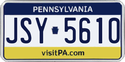 PA license plate JSY5610