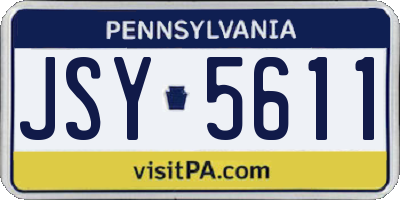 PA license plate JSY5611